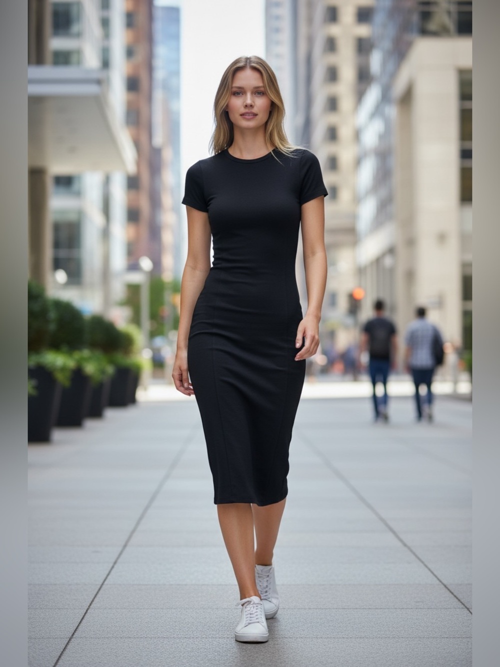 Skin Tight Long Black Dress